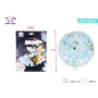 PALLONCINI PAILLETTES BLU TRASPARENTE 45CM