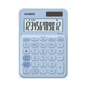 CALCOLATRICE DA TAVOLO CASIO 12 CIFRE MS-20UC CELESTE