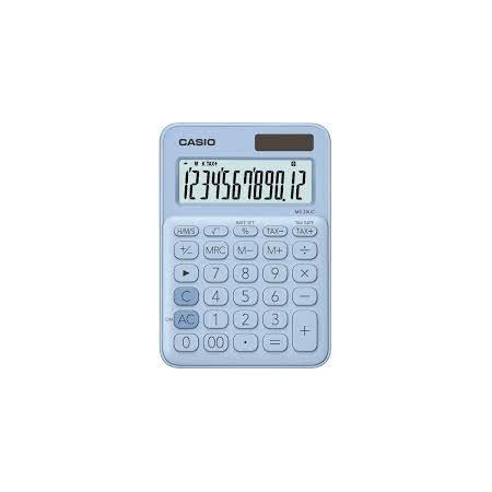 CALCOLATRICE DA TAVOLO CASIO 12 CIFRE MS-20UC CELESTE