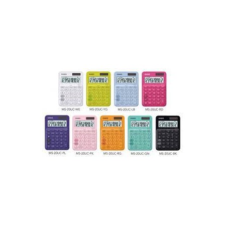 CALCOLATRICE DA BANCO SOLARE 12 CIFRE VERDE CASIO MS-20UC
