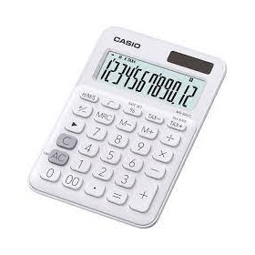 CALCOLATRICE DA TAVOLO CASIO 12 CIFRE MS-20UC BIANCA