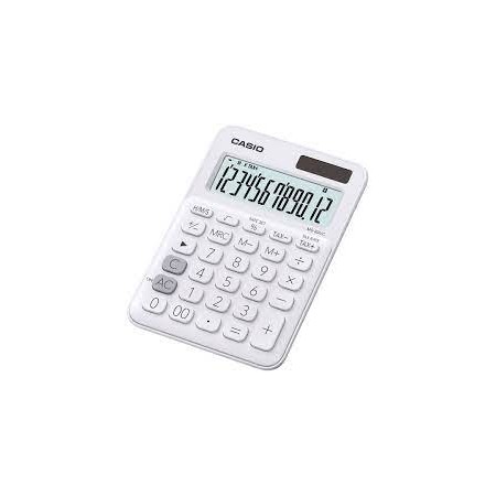 CALCOLATRICE DA TAVOLO CASIO 12 CIFRE MS-20UC BIANCA