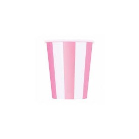BICCHIERI 200CC STRIPES FUXIA