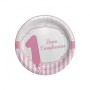 PIATTI PICCOLI PRIMO COMPLEANNO ROSA