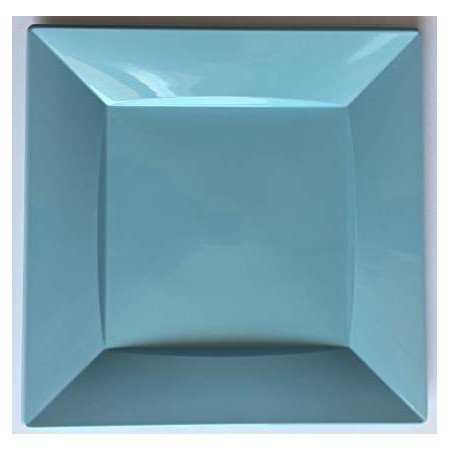 PIATTI QUADRATI 25CM AZZURRO.