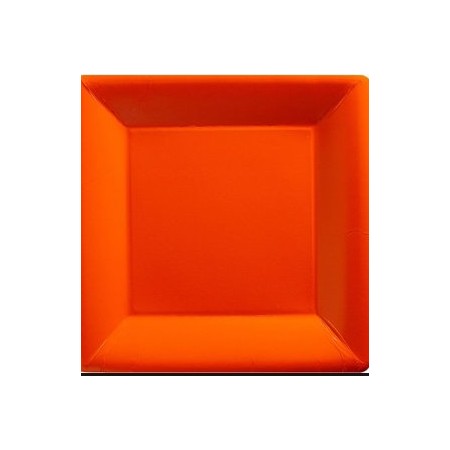 PIATTI QUADRATI 25CM ARANCIONE.