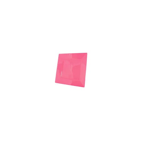 PIATTI QUADRATI 8 6 PZ ROSA