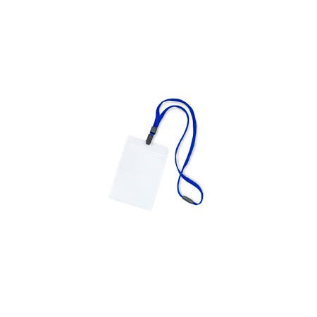 PORTA BADGE IN PVC CON CORDONCINO 105X148 PZ.50