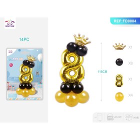SET PALLONCINI ORO 8 PZ.14