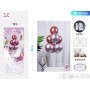 SET PALLONCINI METALLIZZATI ROSA E ROSSI 80 CM. PZ.7