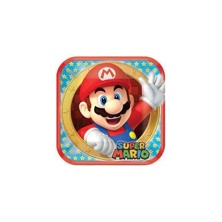 PIATTI 18X18 CM SUPER MARIO PZ.8