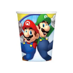 BICCHIERI DI CARTA 266ML SUPER MARIO PZ.8