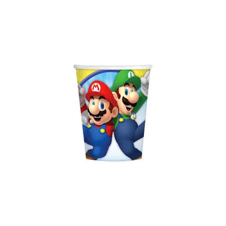 BICCHIERI DI CARTA 266ML SUPER MARIO PZ.8