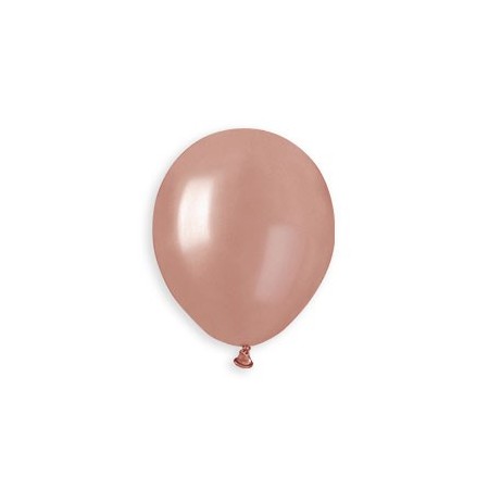 100 PALLONCINI 5 POLLICI METAL (13CM) ROSE GOLD