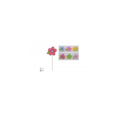 SPILLONE FIORE TESSUTO 16 CM