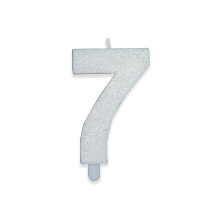CANDELE SWEETY BIANCO GLITTER N.7