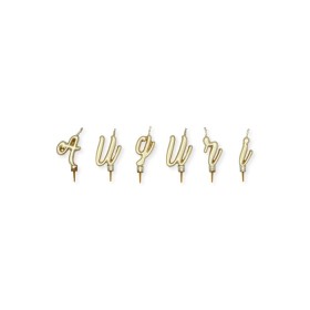 CANDELINE 5CM ITALIC AUGURI ORO METAL