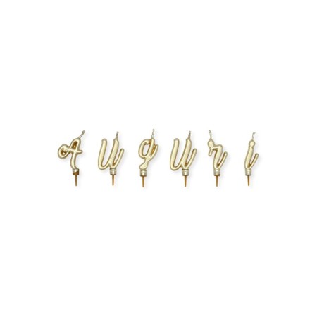 CANDELINE 5CM ITALIC AUGURI ORO METAL