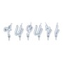 CANDELINE 5CM ITALIC AUGURI ARGENTO METAL