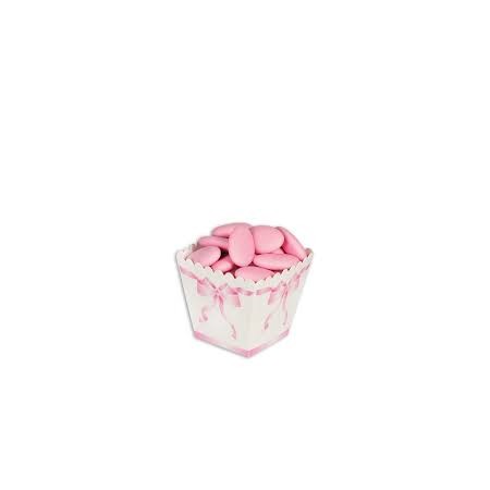 12 BOX PORTACONFETTI FIOCCO ROSA