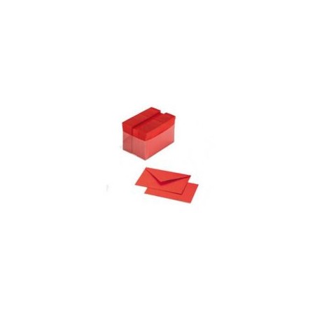 BIGLIETTI E BUSTE F.4 7X11 SCARLATTO