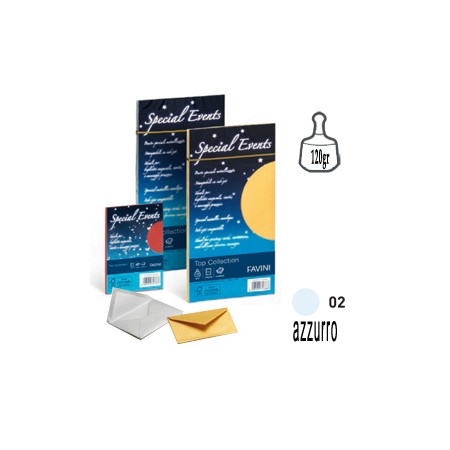 BUSTE SPECIAL EVENTS 110 X 220 PZ. 10 COL. AZZURRO