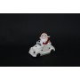 BABBI NATALE SU AUTO BIANCA C/LED 14CM