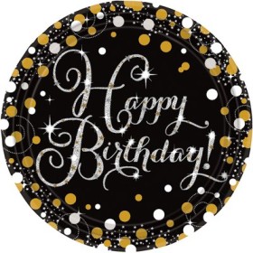 PLT 23CM SPK PRISM H BDAY Q