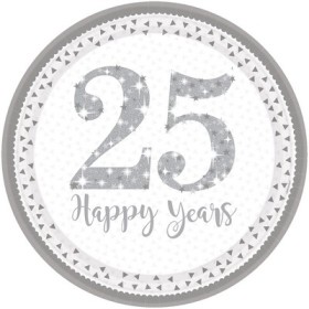 8 PLATES SILVER ANNIV. PAPER 22.7 CM Q