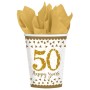 8 CUPS GOLD ANNIVERSARIES 266 ML Q