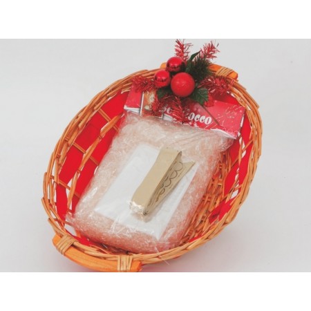 SET PAGLIA-NASTRO-CELLOPHAN PER CESTI