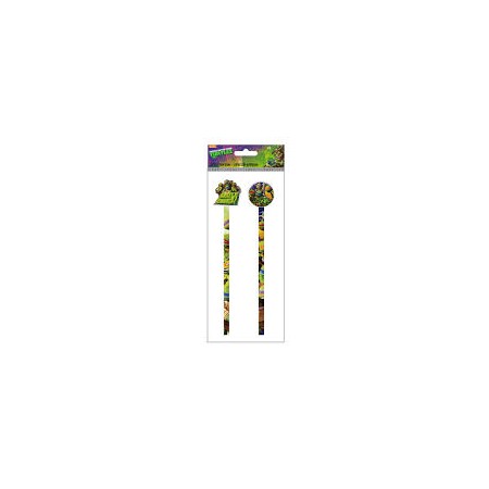 MATITE CON GOMMA TURTLES 2PZ