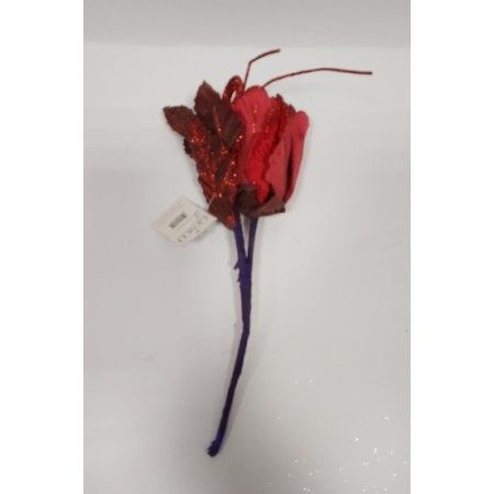 FIORI GAMBO CORTO ROSSO