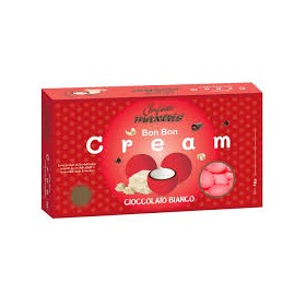 CONFETTI MAXTRIS BON BON CREAM AL CIOCCOLATO BIANCO ROSSI GR.900