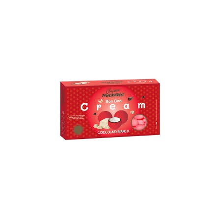 CONFETTI MAXTRIS BON BON CREAM AL CIOCCOLATO BIANCO ROSSI GR.900