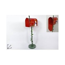 CASETTA DELL LETTERE LATTA PUPAZZO DI NEVE 95 CM