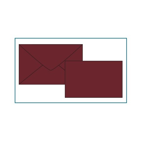 BIGLIETTI E BUSTE F.9  COL. PRESTIGE ROSSO BORDEAUX