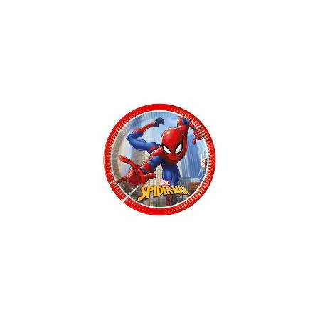 PIATTO 20 CM 8 PZ * SPIDERMAN