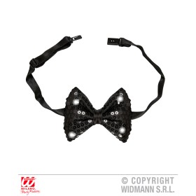 FARFALLINO PAILLETTES NERO CON LED