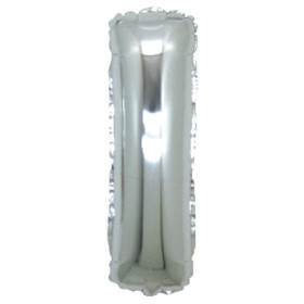 PALLONCINI ARGENTO LETTERA I 18CM