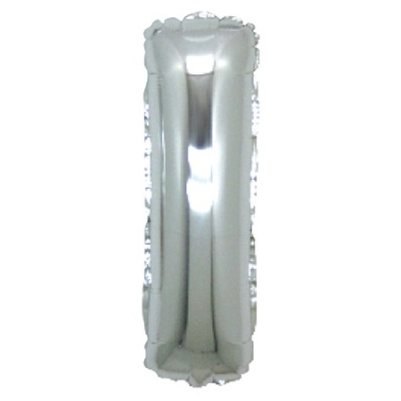 PALLONCINI ARGENTO LETTERA I 18CM