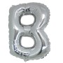 PALLONCINI ARGENTO LETTERA B 18CM.