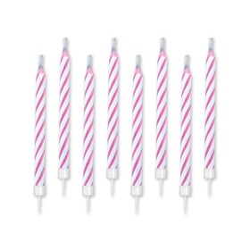 10 CANDELINE MAGICHE 6CM ROSA