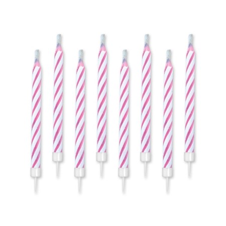 10 CANDELINE MAGICHE 6CM ROSA