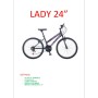 BICICLETTA 24 LADY  BIANCA/ROSA-NERA/ROSA
