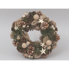 CORONA PIGNE C/GLITTER ORO C