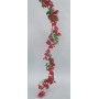 RAMO PVC MT.1.40 C/BACCHE ROSSE E FOGLIE D'EDERA