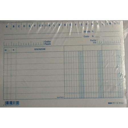 SCHEDE 3 COLONNE 15X10.5 BLU PZ 100
