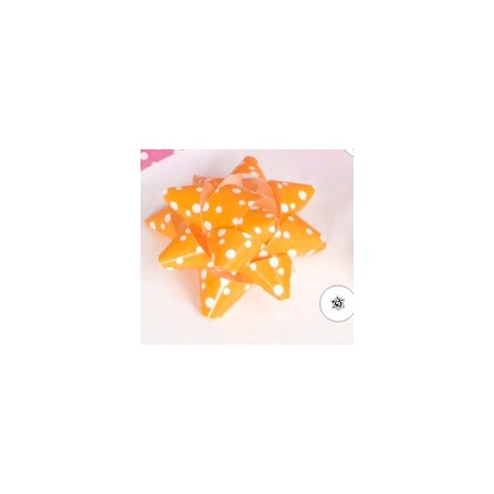 BUSTE FIOCCHI 10MM FANTASIA POIS ARANCIO 100PZ