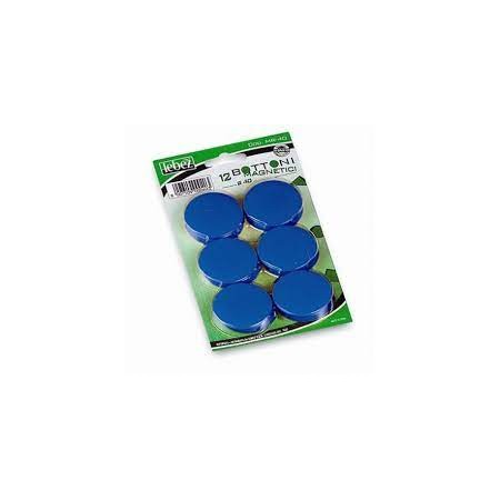 BOTTONI MAGNETICI 40MM BLU 12 PZ
